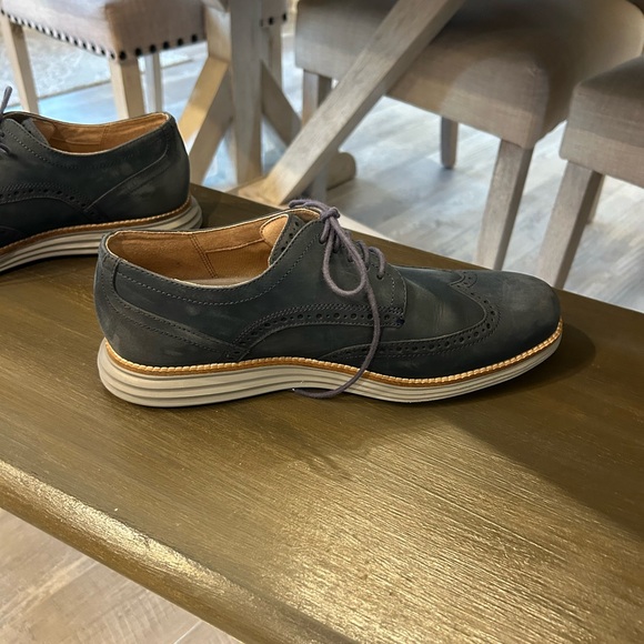 Cole Haan Original Grand Wingtip blue suede Oxford shoes 9M main image 6